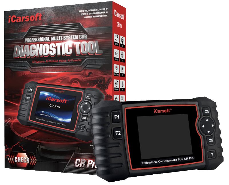 Valise diagnostic automobile multimarques iCarsoft CR PRO OBD2 – Écran 4 pouces, mise à jour gratuite et compatibilité 40 marques_0