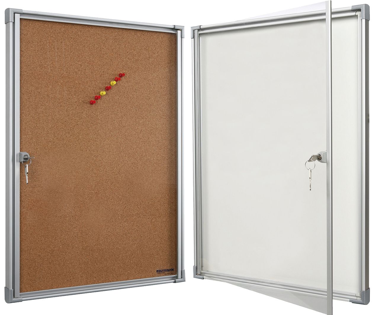 Vitrine d'affichage d'intérieur extra plate - Porte battante, certifiée NF, formats jusqu'à 9 feuilles A4_0