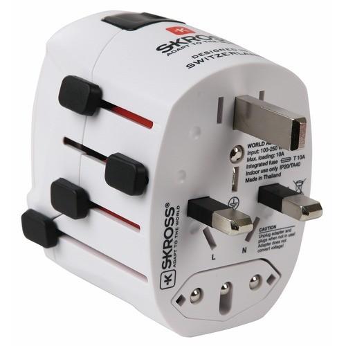 Adaptateur de voyage SKROSS de voyage universel Blanc