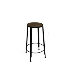 Anticline Créations Tabouret de bar assise bois ciré Ø33 assise x H77 - marron Bois massif CD732_0