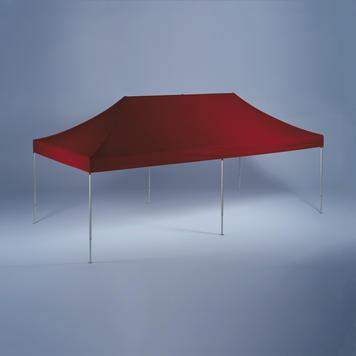 Chapiteau 8 m x 4 m - Structure en aluminium anodisé argent - Toit en polyester imperméable - Rouge_0