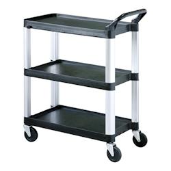 Chariot de service | 3 plateaux (EN 600x400) | 4 roulettes (sans frein) | 750x380x950(h)mm - EMG-722002_0
