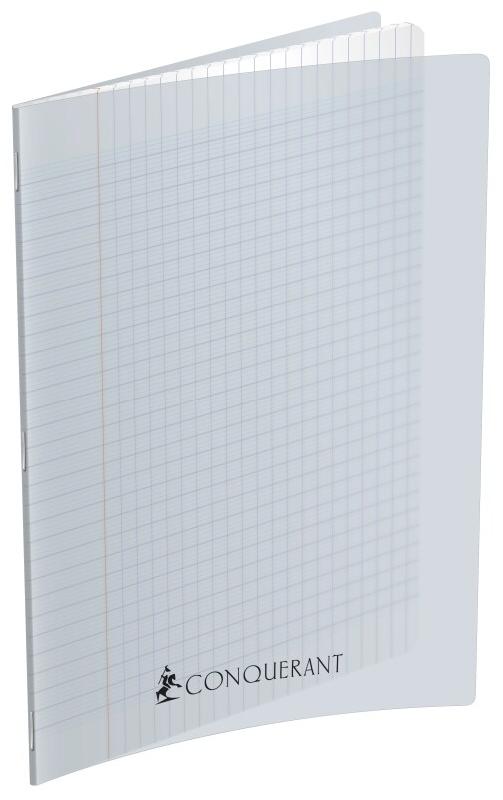 CONQUERANT Lot de 5 Cahier Classique PP piqué A4, 192p./96 feuilles 70g/m², Séyès, incolore - 3020120118659_0
