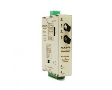 Convertisseur de média : RS232/422/485  FO multimode (silice, connectique ST), format rail din - Référence: RD300-OF_0