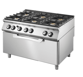 Cuisinière à gaz VIRTUS VS70120CFGG - 6 brûleurs - Four gaz statique maxi - Puissance totale 35,800 kW_0