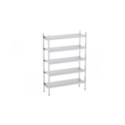 Distform Rayonnage en Acier Inoxydable Linéaires 660 à 960 mm 5 Niv P400 Acier inoxydable 660x400x400x1800mm - 641094200633_0
