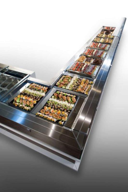 Dock System - Vitrines à glaces réfrigérées ou chauffantes pour plateaux commerciaux_0