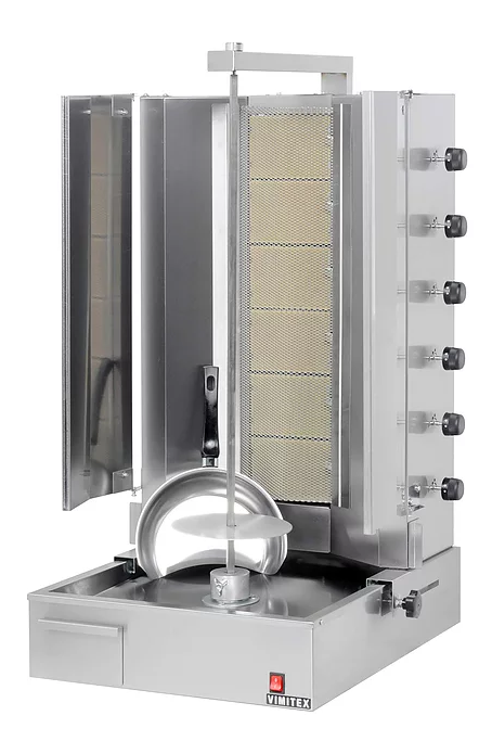 Doner Kebab Grill gaz infrarouges 6 brûleurs 80/100 kg VIMITEX 906B_0