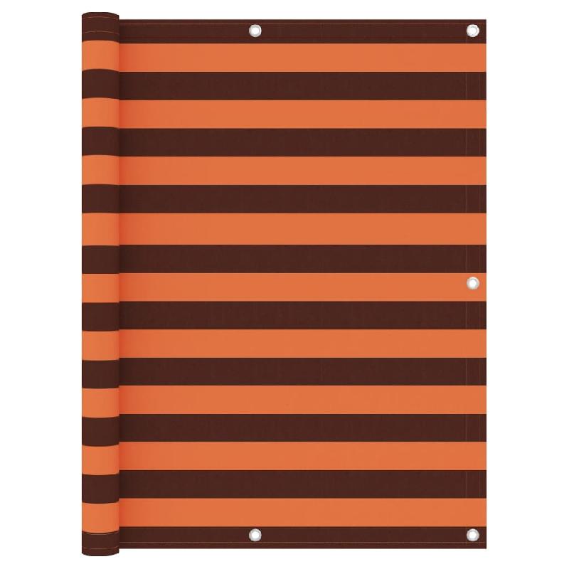 ÉCRAN DE BALCON BRISE PARE VUE PROTECTION CONFIDENTIALITÉ 120 X 500 CM TISSU OXFORD ORANGE ET MARRON 02_0010315_0