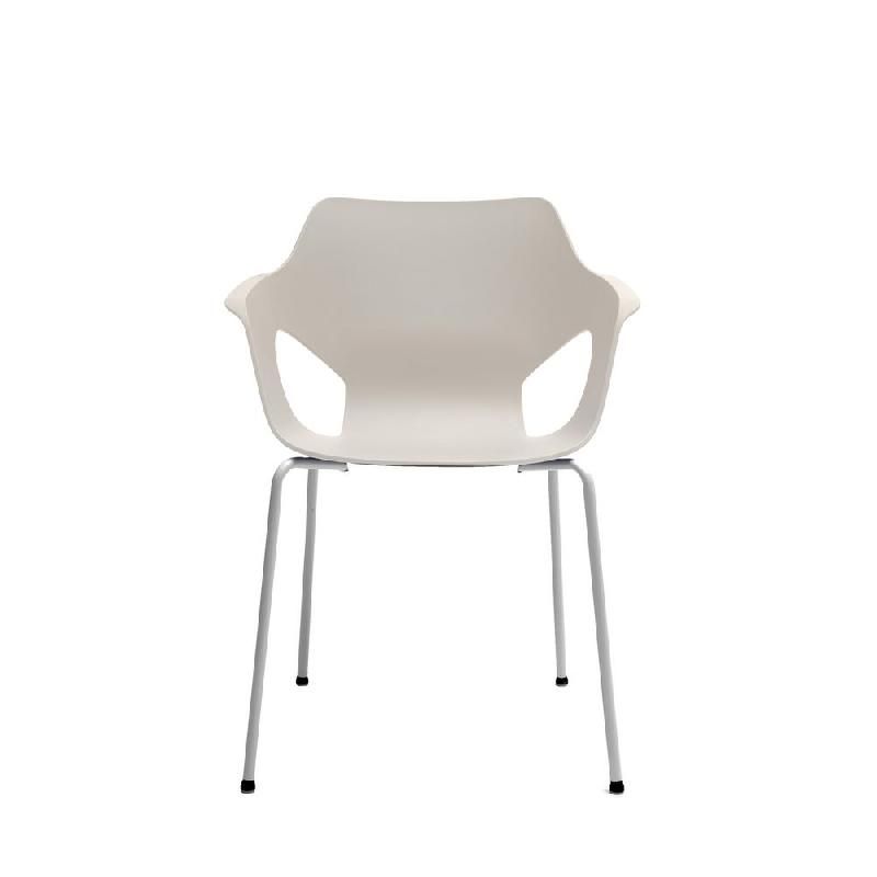 FAUTEUIL DE RÉUNION & VISITEUR CLOÉ POLYPROPYLÈNE PIÈTEMENT 4 PIEDS BLANC  - BLANC