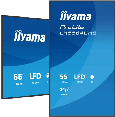 Iiyama LH5564UHS-B1AG àÉcran d'affichage dynamique àÉcran plat de signalisation numérique 139,7 cm (55_0