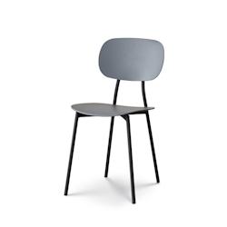 Kosmi Chaise style contemporain grise et pieds en métal noir - modèle LEA - 3760301697305_0