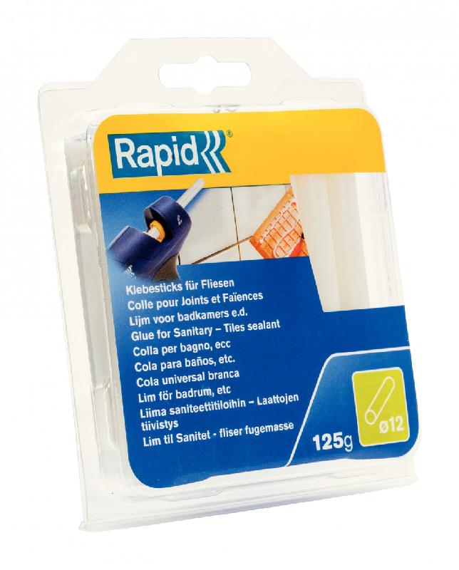 Lot de 13 bâtons de colle blanche RAPID 40107359 - Ø 12mm - Applications sanitaires et céramiques_0