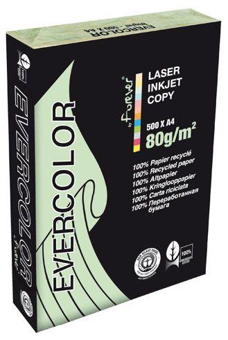 LOT DE 5 - PAPIER A4 COULEUR VERT CLAIR 80 G CLAIREFONTAINE EVERCOLOR - RAMETTES DE 500 FEUILLES