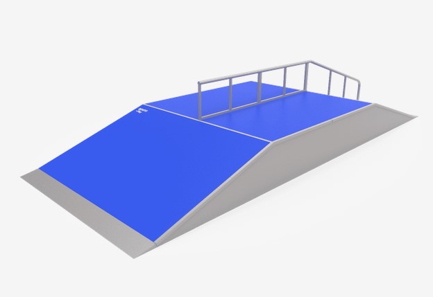 Rampe skate - One Side Curb Rail 60 - Modulaire, résistant UVA et chocs - Réf. JSK9025-KBR_0