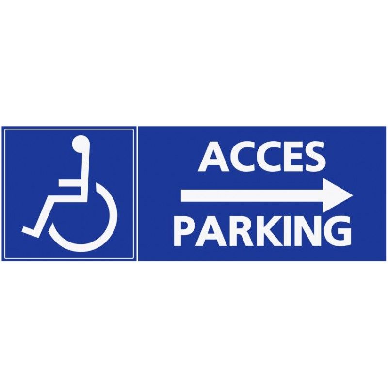 Refz392 - stationement accès parking handicapé - abc signalétique - dimensions : 5 cm à 40 cm_0