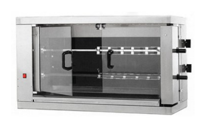 Rôtissoire en vitrocéramique électrique - 12, 18 ou 24 poulets - Acier inox - Certification CE_0