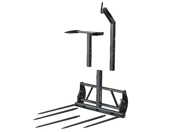 Sécurité fourche à balles carrées - pique-bottes Quicke - 140 cm - 2 à 5 dents - 125 cm de longueur_0
