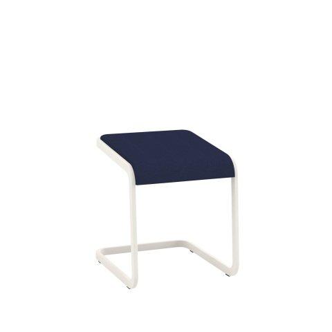 TABOURET BAS TAGLIO BORDEAUX PIÉTEMENT BLANC