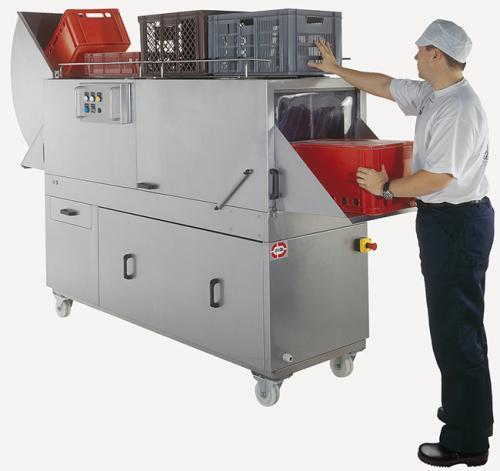 Tunnel de lavage de cagettes Jeros Amplus 200 - 200 XL avec 3 zones de nettoyage et capacité 150 à 300 caisses/heure_0
