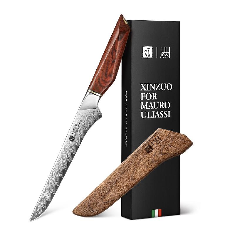 XinZuo - Couteau à désosser Damas 16 cm - Série X03 Xing - Mauro Uliassi (chef 3 étoiles Michelin) - multicolore multi-matériau X03-TG_0