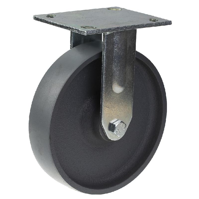 Roulette fixe de 200 mm avec roue en fonte grise_0