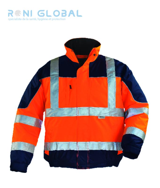 Blouson de travail haute visibilité - anti-pluie et anti-froid thermique - polyester enduit polyuréthane - 4 poches - Class 2 - Airport Coverguard_0