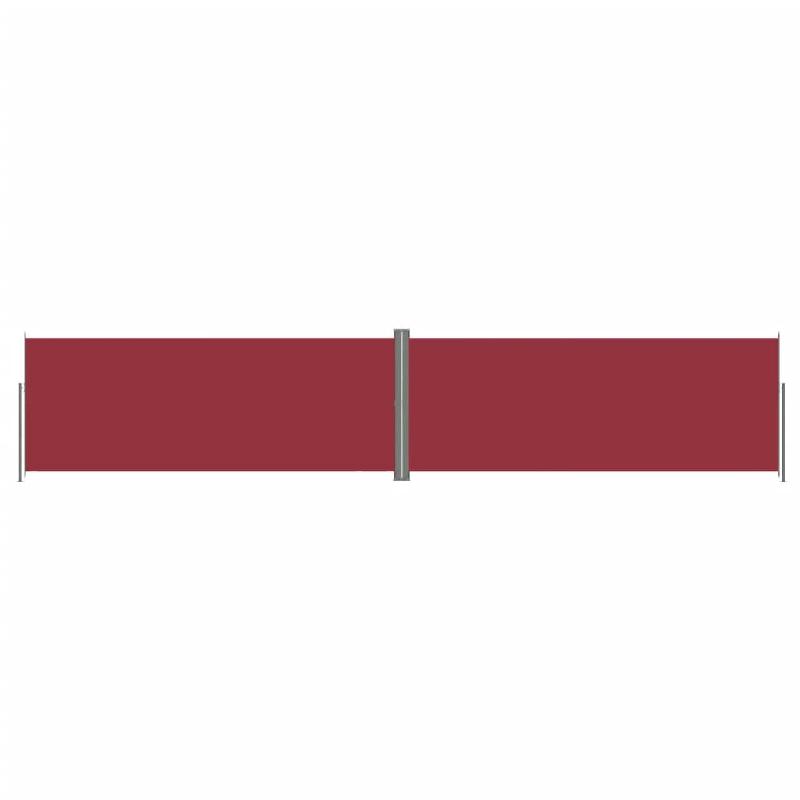 Auvent paravent store brise-vue latéral rétractable - jardin, terrasse, balcon - protection visuelle 200 x 1000 cm rouge - 02_0007470_0