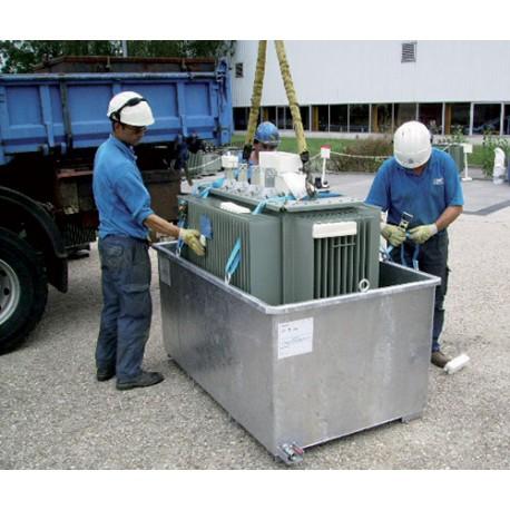 Bac de rétention métallique pour transport ADR - transformateurs 100 à 2000 kVA - acier galvanisé ou inox_0
