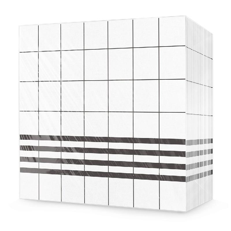 Bio Bamboo® - Serviette jetable, 40 x 40 cm, extrêmement douce, compostable, viscose de bambou, 600 pièces, blanc et noir - multicolore Bambou LON.101_0