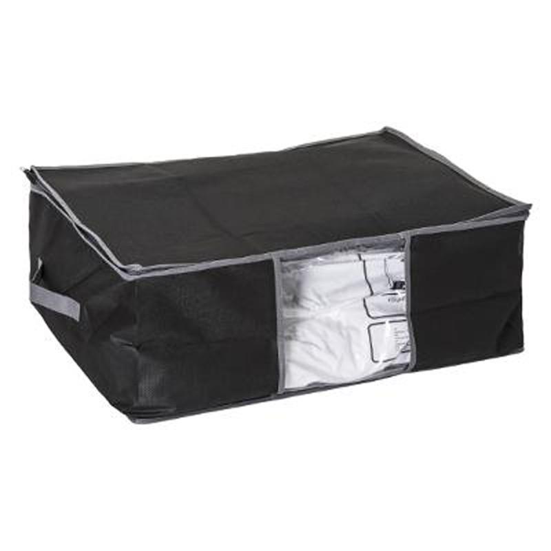 Boîte de rangement pliable avec housse 60x45 cm - Noir - Paris Prix_0