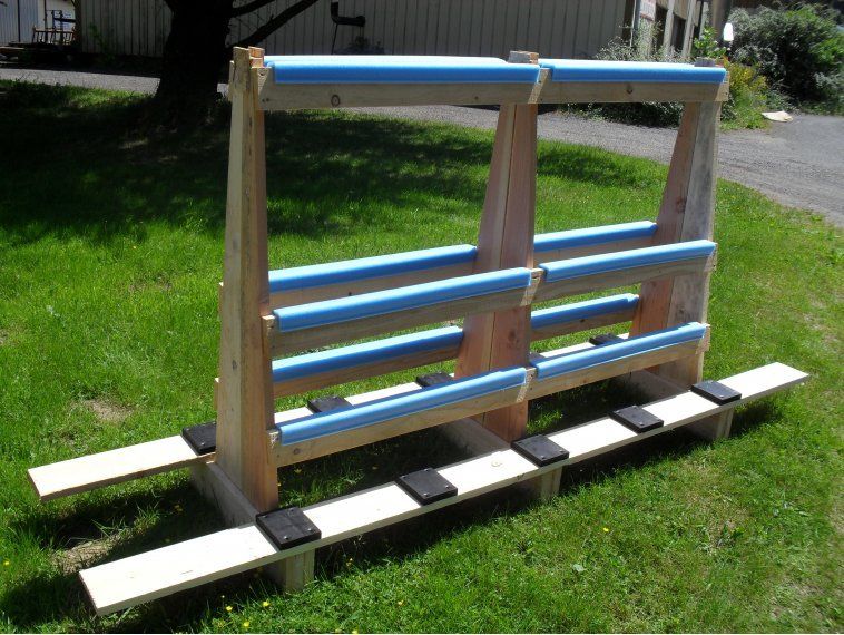 Chevalets de manutention - EBS Services - bois avec calage en mousse et protections_0