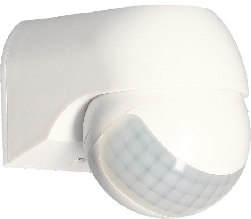 Détecteur IR saillie présence et crépusculaire blanc - 400W max - IP54 - champ de détection 180° sur 10m_0