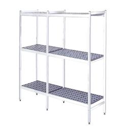 EURAST - Étagères en duralumin 3 niveaux - 1816x470x1700 mm - 18164300 - inox 18164300_0