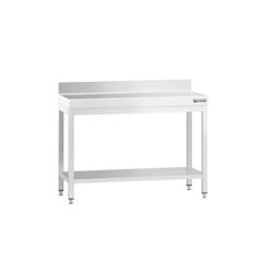 GGM Gastro Tables Inox de Travail Premium avec Dosseret et Etagère - Profondeur 600 mm - ATK106A - 4063326066118_0