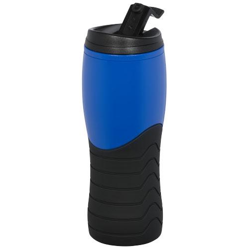 Gobelet publicitaire 400 ml Tracker 21002102 - double paroi, couvercle étanche et base caoutchoutée_0