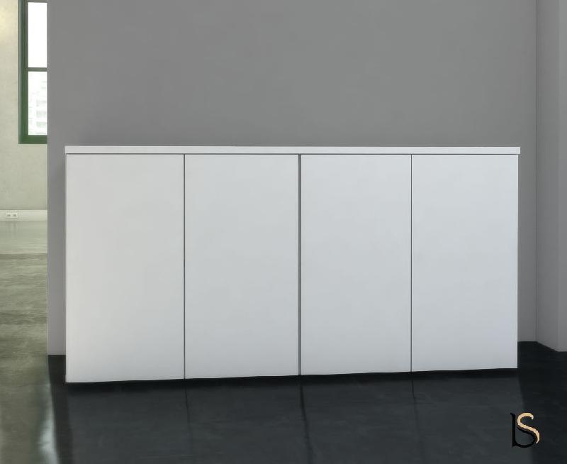 Grande armoire avec 4 portes battantes - Mobel Linea - Blanc_1
