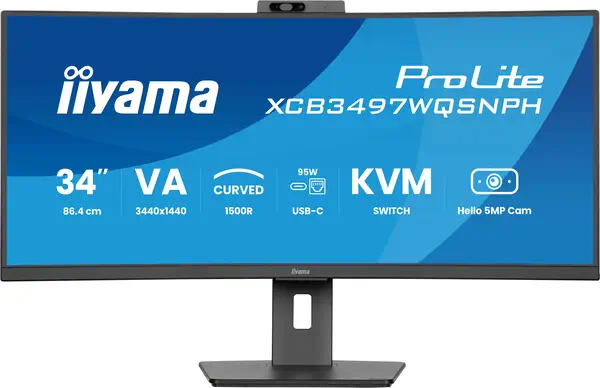 Iiyama ProLite XCB3497WQSNPH-B1 écran plat de PC 86,4 cm (34