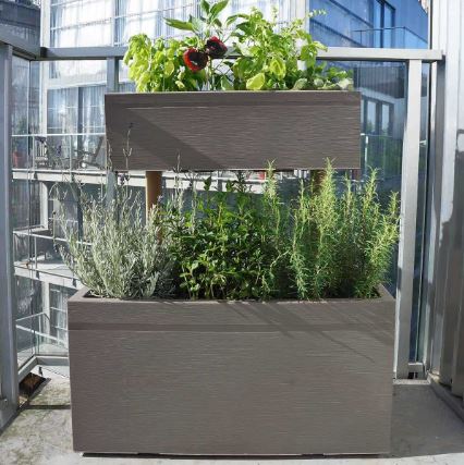Jardiniere/220 - jardinière haute superposée pour balcon - long. 75cm x larg. 37cm x haut. 85cm_0