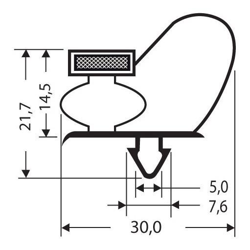 Joint pvc magnetique pour meubles frigos jpc-113_0