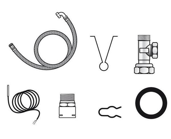 Kit avec raccordement hydraulique intégré pour réchauffeur séparé gamme 2000 eco radio system - FRISQUET - f3aa40447 - 216513_0