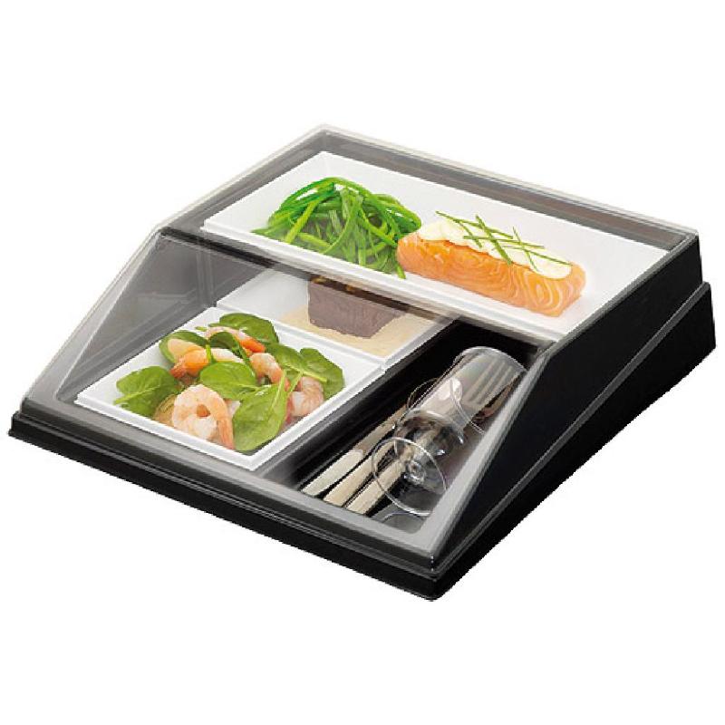 50 Plateaux Repas Jetables 5 Compartiment en Plastique / csj