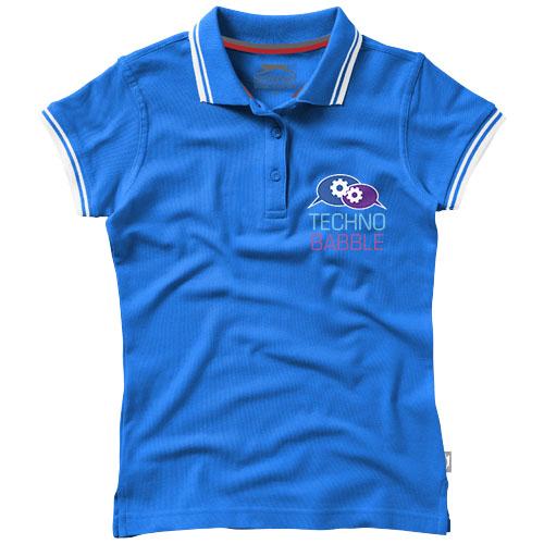 Polo manches courtes femme Deuce - Détail rayure - 100% coton peigné - 180 g/m²_0