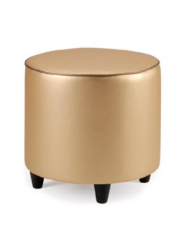 Pouf rond Ryan - rembourré sur petits pieds - fabrication sur mesure - large choix de finitions_0