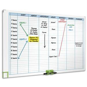 Nobo Planning magnétique hebdomadaire - Performance 3048201 - Surface quadrillée effaçable à sec avec kit magnétique inclus_0