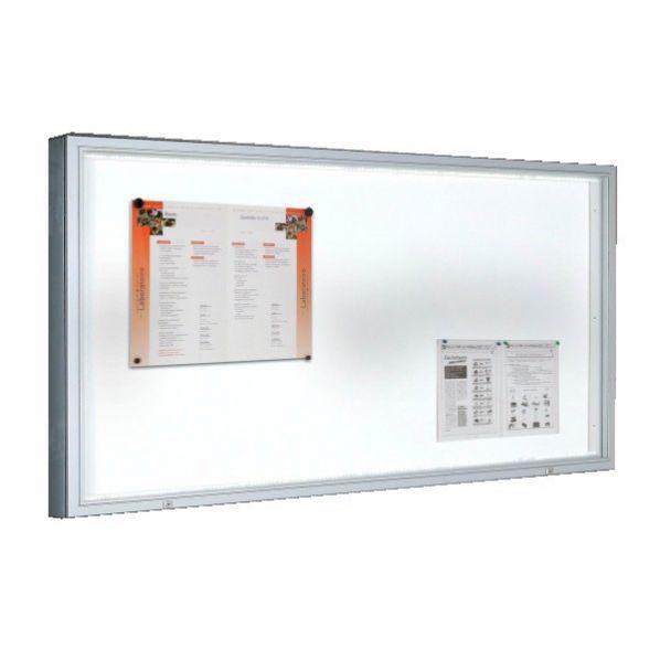 Vitrine d'extérieur profonde éclairée - vitre plexiglas - format 9 x A4 - avec ampoules LED - Marque Rolléco_0