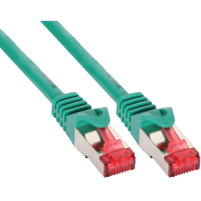 Câble RJ-45 Cat6 InLine® 76922G - 0,25m, SF/UTP (S-FTP), Vert_0
