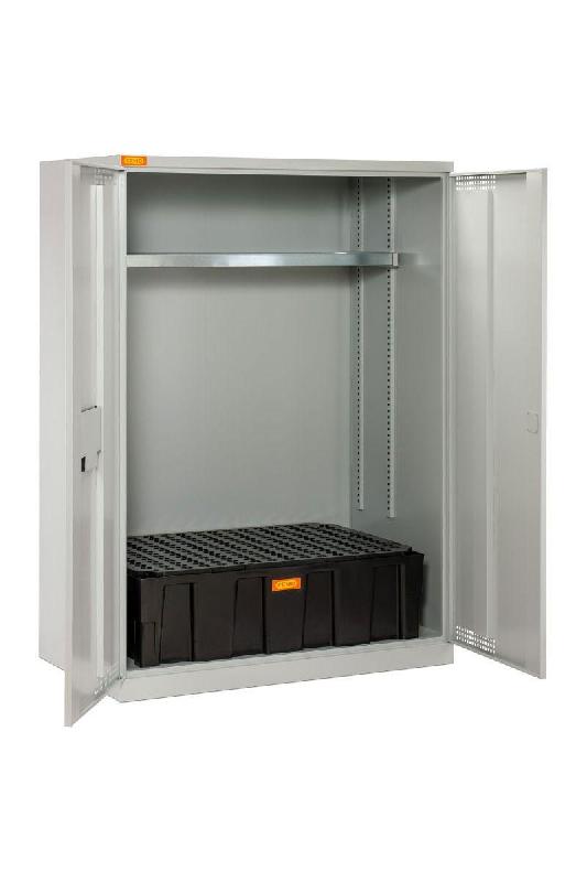 Armoire à fûts 14/20 avec bac de rétention PE 250 litres et caillebotis PE - CEMO - 11571F_0