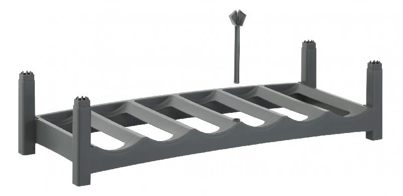 Casier à bouteilles en plastique - 6 emplacements - superposable jusqu'à 12 casiers_0