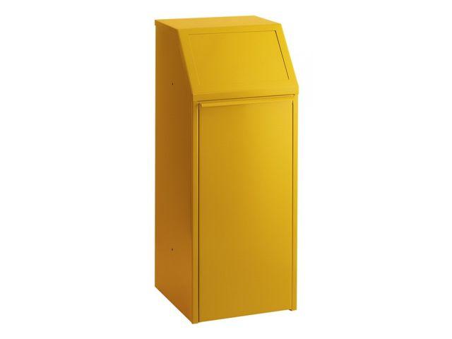 Collecteur tri sélectif en métal 70 L - ouverture push - liner en métal - disponible en VERT/BLEU/JAUNE/ROUGE_1